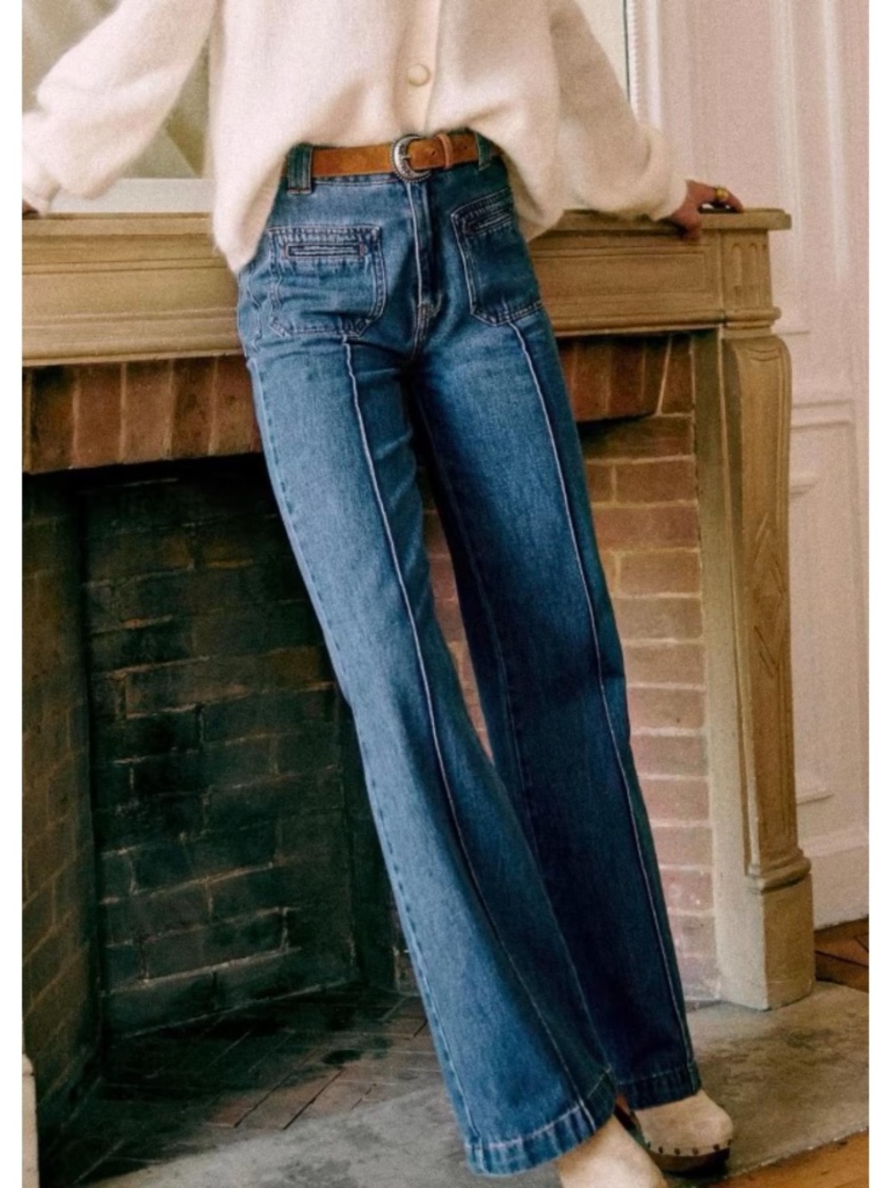 Sezane Agosto Denim Trouser